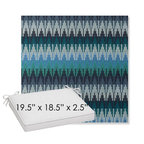 Picture of Valley Lagoon | Sunbrella® 19.5" x 18.5" Outdoor Dining Cushion