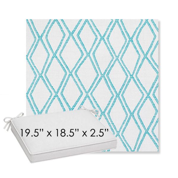 Picture of Voyage Breeze | Sunbrella® 19.5" x 18.5" Outdoor Dining Cushion