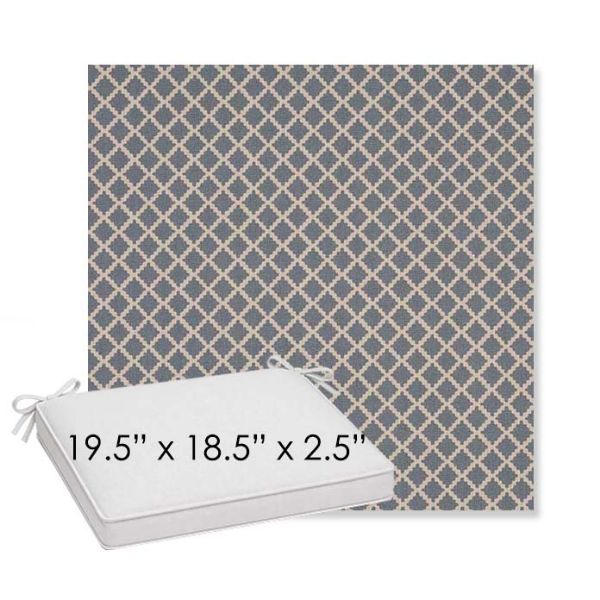 Picture of Yardly Hydrangea | Sunbrella® 19.5" x 18.5" Outdoor Dining Cushion
