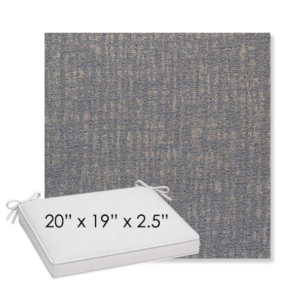 Picture of Abstraction Denim | Sunbrella® 20" x 19" Outdoor Dining Cushion