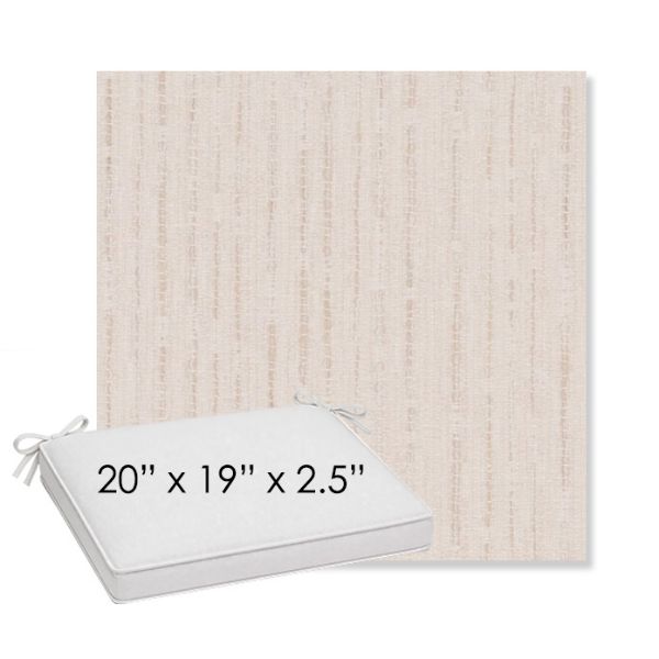Picture of Abundant Parchment | Sunbrella® 20" x 19" Outdoor Dining Cushion