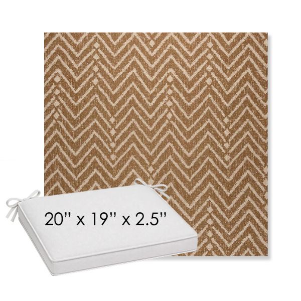 Picture of Argo Toffee | Sunbrella® 20" x 19" Outdoor Dining Cushion