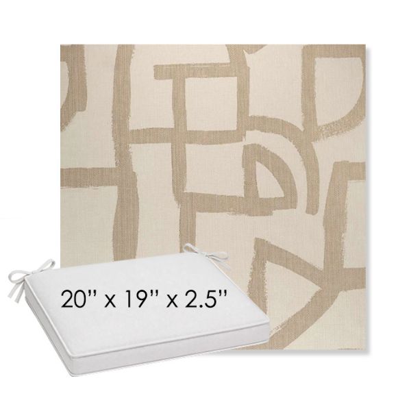 Picture of Brushstroke Stucco | Sunbrella® 20" x 19" Outdoor Dining Cushion