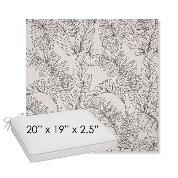Picture of Calm Graphite | Sunbrella® 20" x 19" Outdoor Dining Cushion