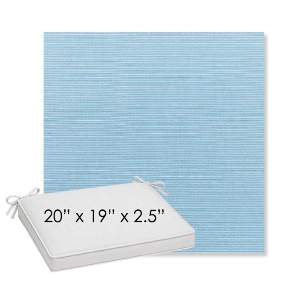 Picture of Canvas Air Blue | Sunbrella® 20" x 19" Outdoor Dining Cushion