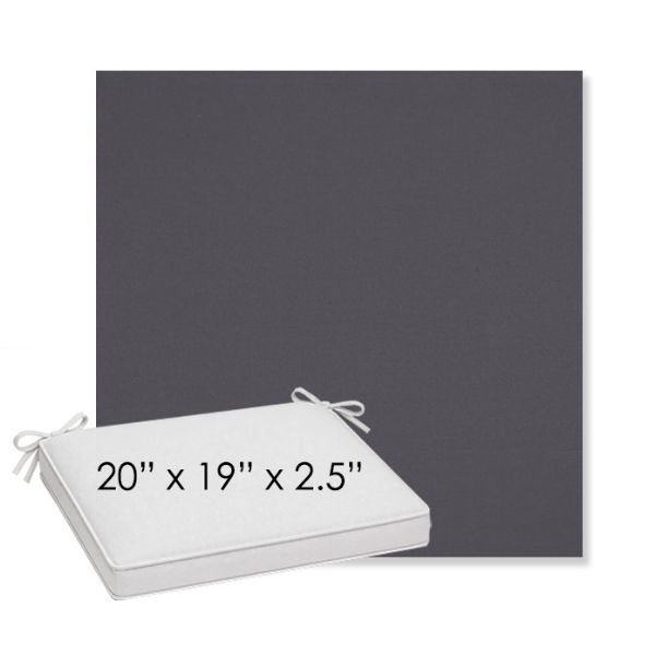 Picture of Canvas Ardoise | Sunbrella® 20" x 19" Outdoor Dining Cushion