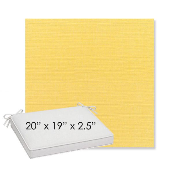 Picture of Canvas Buttercup | Sunbrella® 20" x 19" Outdoor Dining Cushion