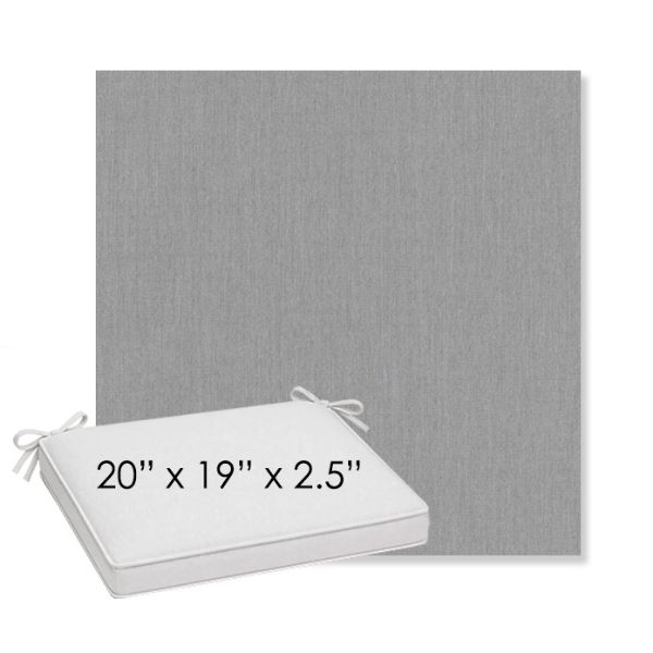Picture of Canvas Lead Chine | Sunbrella® 20" x 19" Outdoor Dining Cushion