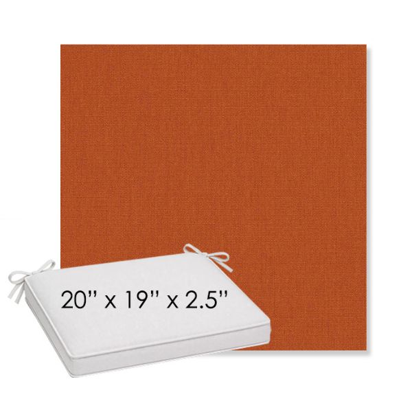 Picture of Canvas Rust | Sunbrella® 20" x 19" Outdoor Dining Cushion