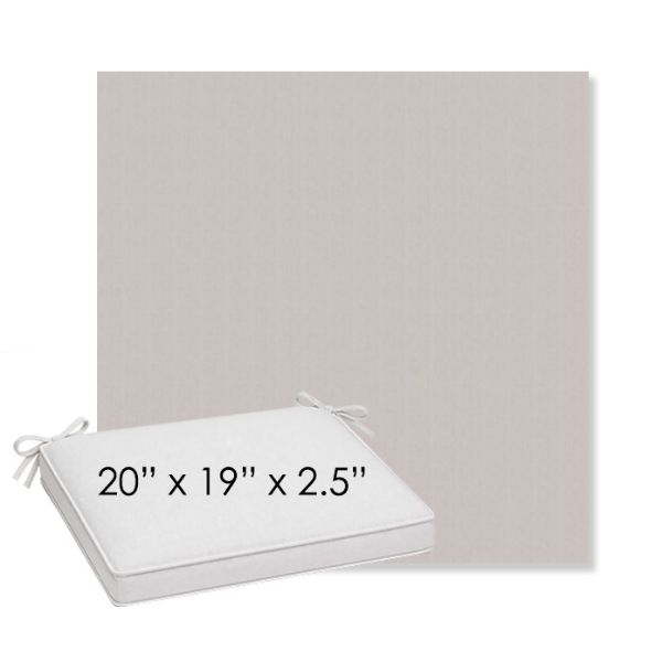 Picture of Canvas Silver Gray | Sunbrella® 20" x 19" Outdoor Dining Cushion