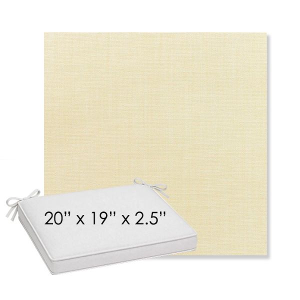 Picture of Canvas Vellum | Sunbrella® 20" x 19" Outdoor Dining Cushion