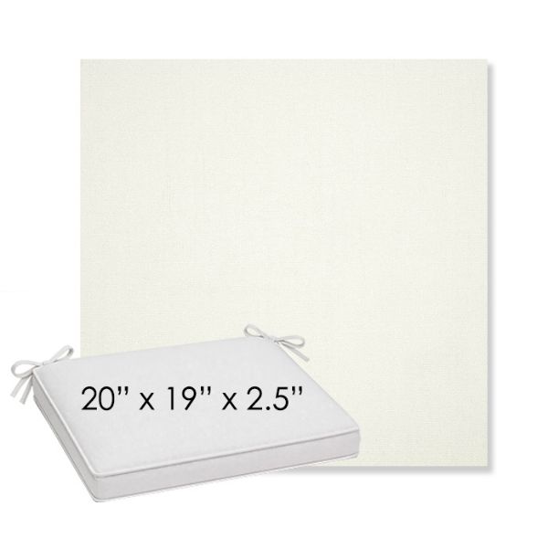 Picture of Canvas White | Sunbrella® 20" x 19" Outdoor Dining Cushion