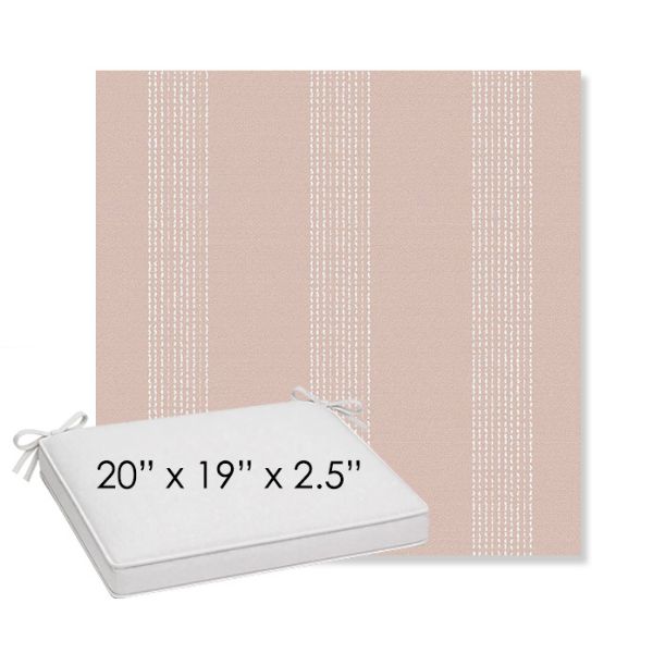 Picture of Caper Blush | Sunbrella® 20" x 19" Outdoor Dining Cushion