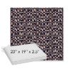 Picture of Carat Azurite | Sunbrella® 20" x 19" Outdoor Dining Cushion
