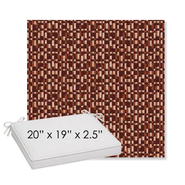 Picture of Carat Grenat | Sunbrella® 20" x 19" Outdoor Dining Cushion