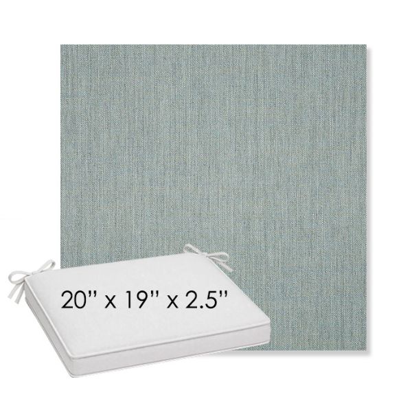 Picture of Cast Mist | Sunbrella® 20" x 19" Outdoor Dining Cushion