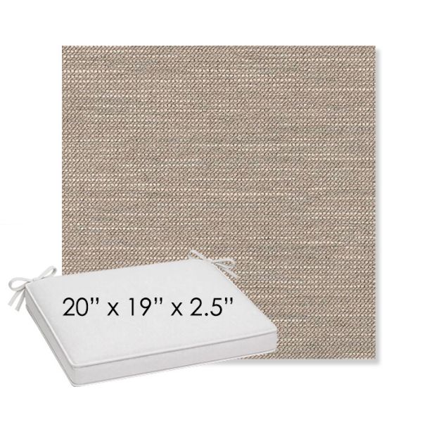 Picture of Charmer Pebble | Sunbrella® 20" x 19" Outdoor Dining Cushion