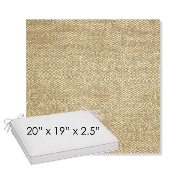Picture of Chartres Hemp | Sunbrella® 20" x 19" Outdoor Dining Cushion