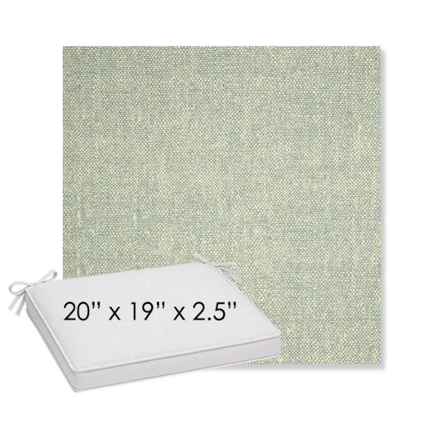 Picture of Chartres Mist | Sunbrella® 20" x 19" Outdoor Dining Cushion