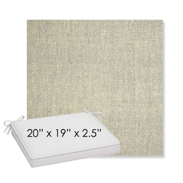Picture of Chartres Pebble | Sunbrella® 20" x 19" Outdoor Dining Cushion