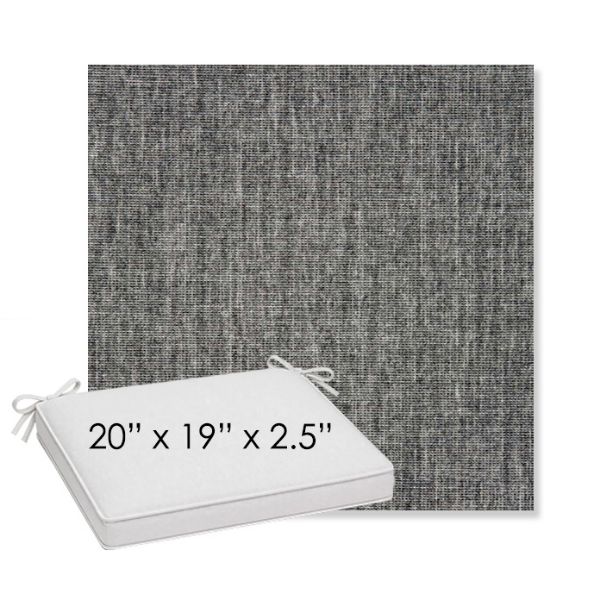 Picture of Crush Pewter | Sunbrella® 20" x 19" Outdoor Dining Cushion
