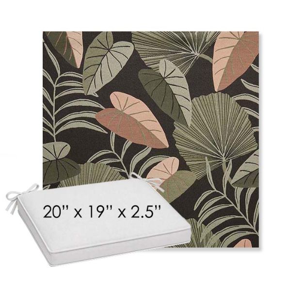 Picture of Fernie Midnight Garden | Sunbrella® 20" x 19" Outdoor Dining Cushion