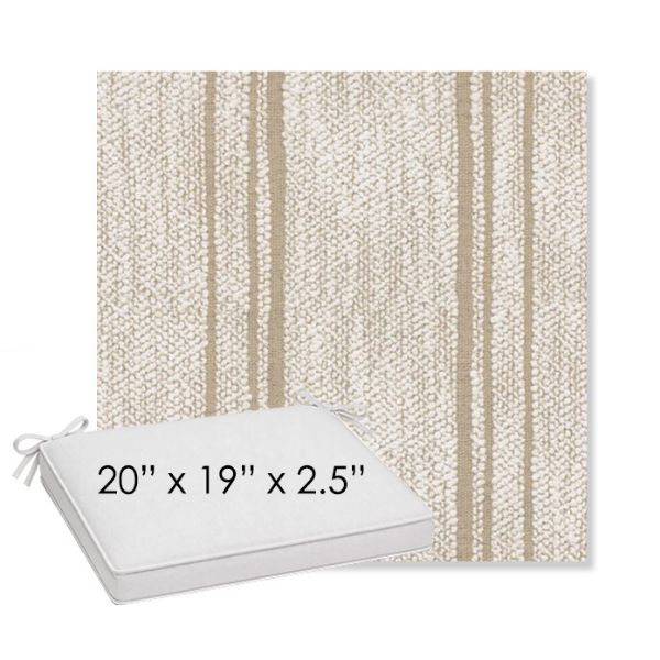 Picture of Harvest Kaolin | Sunbrella® 20" x 19" Outdoor Dining Cushion