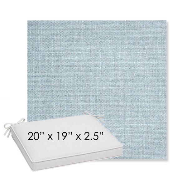 Picture of Idol Frost | Sunbrella® 20" x 19" Outdoor Dining Cushion