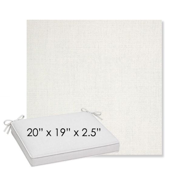 Picture of Idol Snow | Sunbrella® 20" x 19" Outdoor Dining Cushion