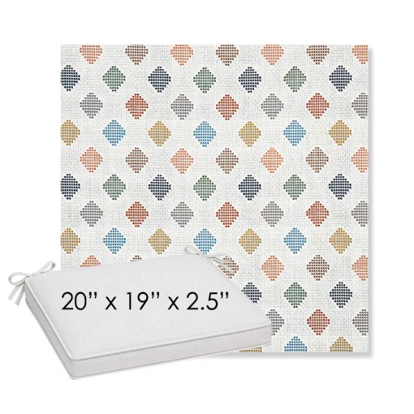 Picture of Infused Gem | Sunbrella® 20" x 19" Outdoor Dining Cushion