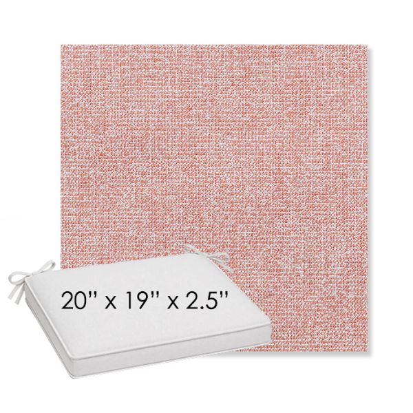 Picture of Kismet Coral | Sunbrella® 20" x 19" Outdoor Dining Cushion