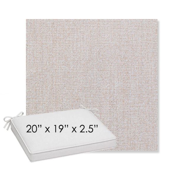 Picture of Kismet Flax | Sunbrella® 20" x 19" Outdoor Dining Cushion
