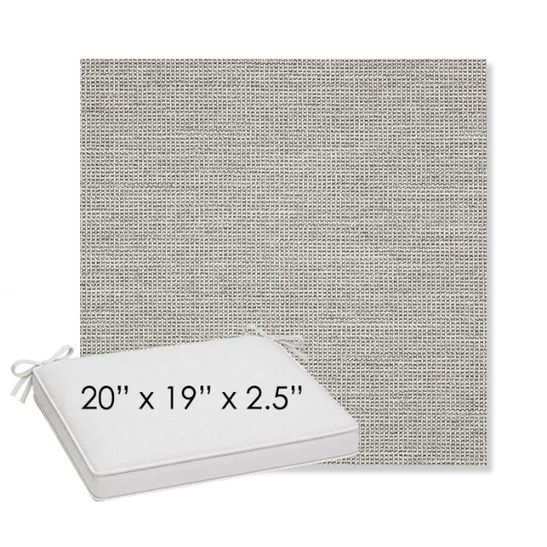 Picture of Kudos Ash | Sunbrella® 20" x 19" Outdoor Dining Cushion