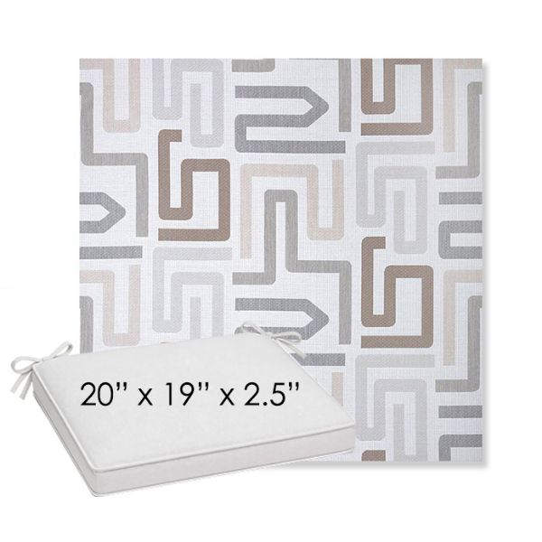 Picture of Labyrinth Cloud | Sunbrella® 20" x 19" Outdoor Dining Cushion