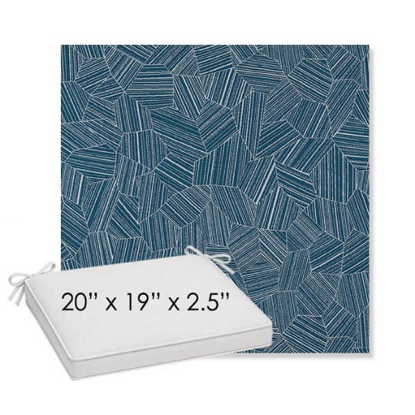 Picture of Leaf Structure Lagoon | Sunbrella® 20" x 19" Outdoor Dining Cushion