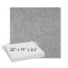 Picture of Leaf Structure Slate | Sunbrella® 20" x 19" Outdoor Dining Cushion