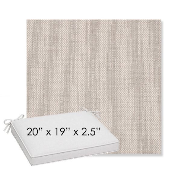 Picture of Linville Parchment | Sunbrella® 20" x 19" Outdoor Dining Cushion