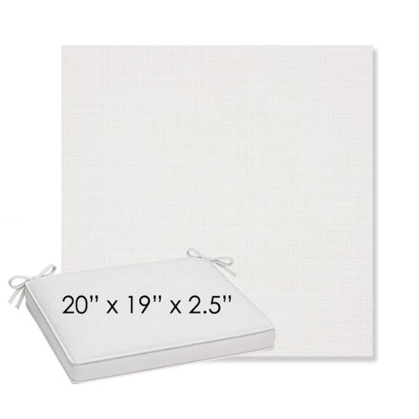Picture of Linville Snow | Sunbrella® 20" x 19" Outdoor Dining Cushion