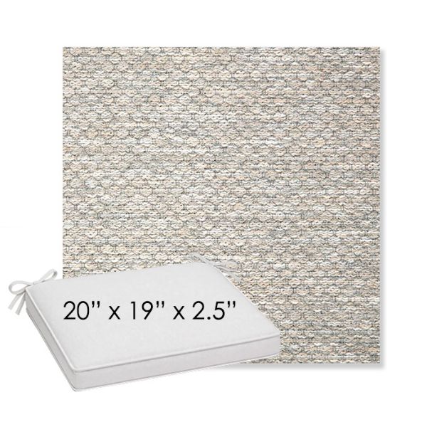 Picture of Litchfield Fog | Sunbrella® 20" x 19" Outdoor Dining Cushion