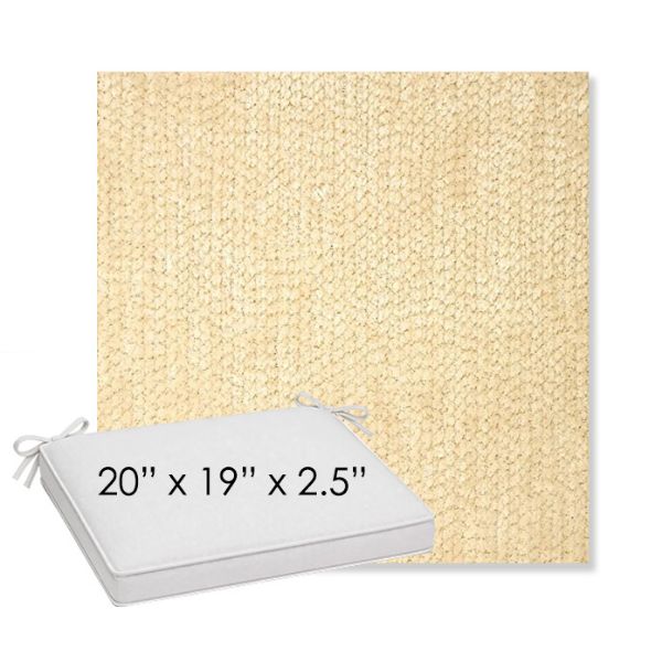 Picture of Margo Parchment | Sunbrella® 20" x 19" Outdoor Dining Cushion