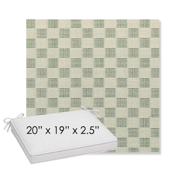 Picture of Mend Juniper | Sunbrella® 20" x 19" Outdoor Dining Cushion