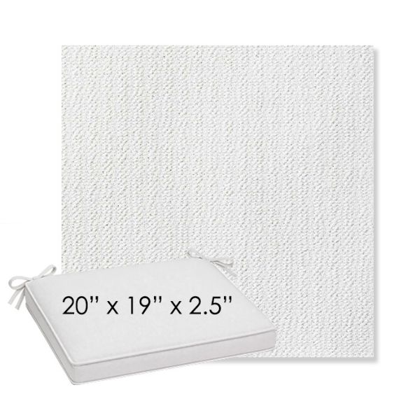 Picture of Momento Snow | Sunbrella® 20" x 19" Outdoor Dining Cushion