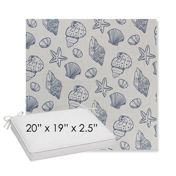 Picture of Nantucket Atlantis | Sunbrella® 20" x 19" Outdoor Dining Cushion