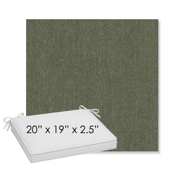 Picture of Natte Bamboo | Sunbrella® 20" x 19" Outdoor Dining Cushion