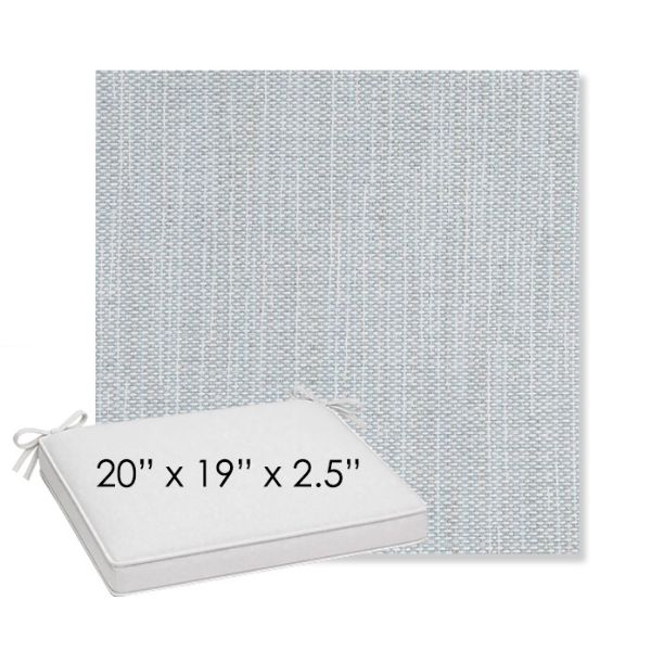 Picture of Nova Chambray | Sunbrella® 20" x 19" Outdoor Dining Cushion