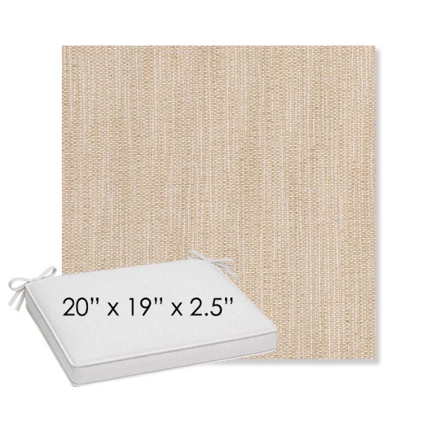 Picture of Nova Oat | Sunbrella® 20" x 19" Outdoor Dining Cushion