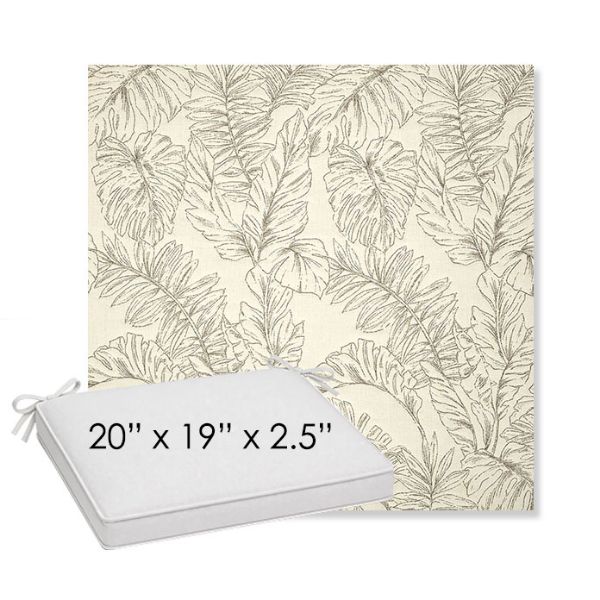 Picture of Palma Whitesand | Sunbrella® 20" x 19" Outdoor Dining Cushion