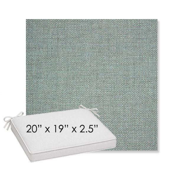 Picture of Piazza Mist | Sunbrella® 20" x 19" Outdoor Dining Cushion