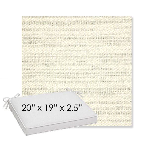 Picture of Piazza Parchment | Sunbrella® 20" x 19" Outdoor Dining Cushion