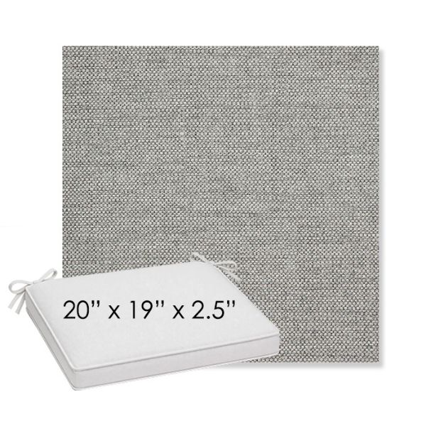 Picture of Piazza Stone | Sunbrella® 20" x 19" Outdoor Dining Cushion